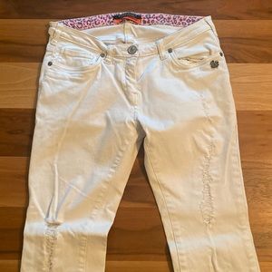 Scotch and soda white distressed ankle jeans 27/30